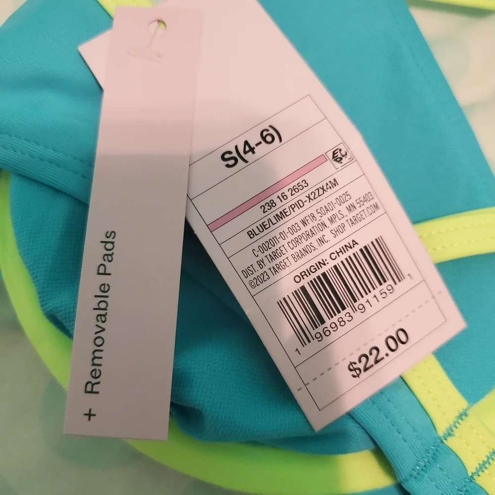NWT Wild Fable Women's Colorblock Underwire Bikini Swim Top S 4-6
